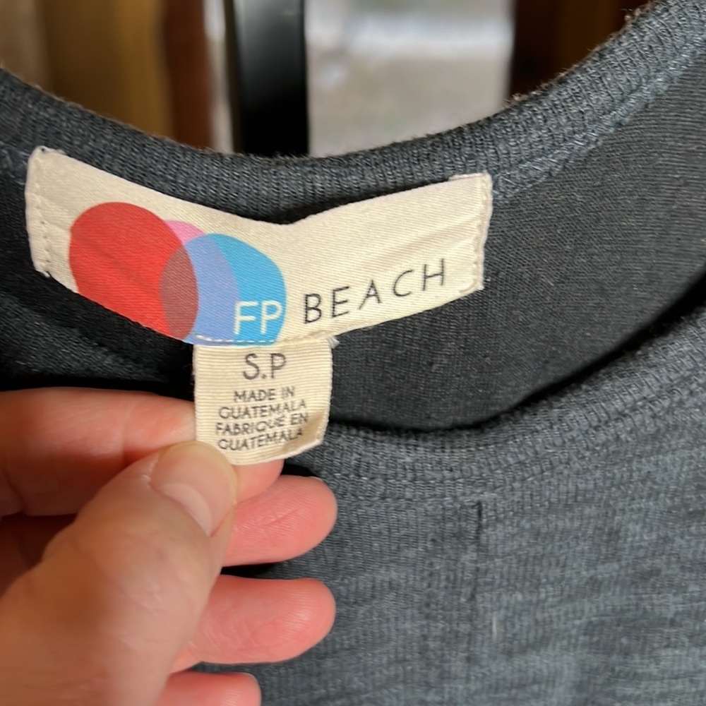 Free People FP Beach Bicoastal Romper Charcoal Gray Size Small Lounge - Picture 6 of 13
